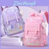 Nylon Girl School Backpack With Unicorn And Letter Print For Middle School Students
