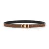 Genuine Leather Doublesided Womens Belt With Square Alloy Buckle For Casual Wear