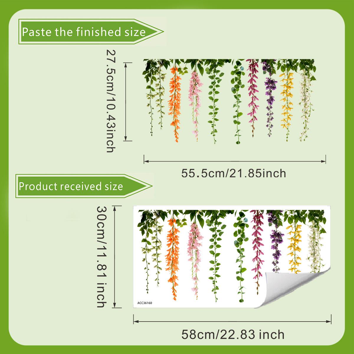 

Полностью прозрачные цветные ветки, Полностью прозрачное двухстороннее видимое стекло, Наклейки для украшения дома 30*60cm