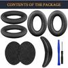 SOULWIT Ear Pads Cushions + Headband + Silicone Earpads Cover Protector, Replacement Kit for Bose QuietComfort 15(QC15)/QuietComfort 2(QC 2) Over-Ear