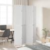 4 Piece Room Divider White Solid Paulownia Wood