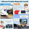 Magnetic Solar Wireless Backup Camera: 7" Portable 1 Min Easy Install Scratch-Proof No Delay Backup Camera for Truck Rechargeable HD 1080P for
