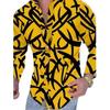 Camicia Essenziale a Maniche Lunghe con Stampa Astratta, per l'Uso Quotidiano