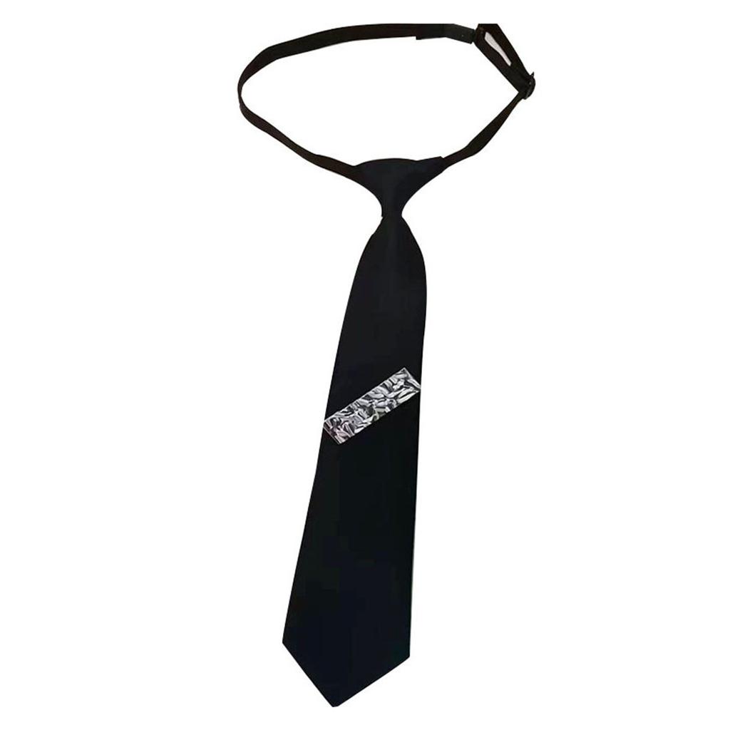 Uniform Black Ties For Janpanese JK Uniform Cosplay Accessory Neckwear Jk Seifuku Cute Anime Necktie with Pin