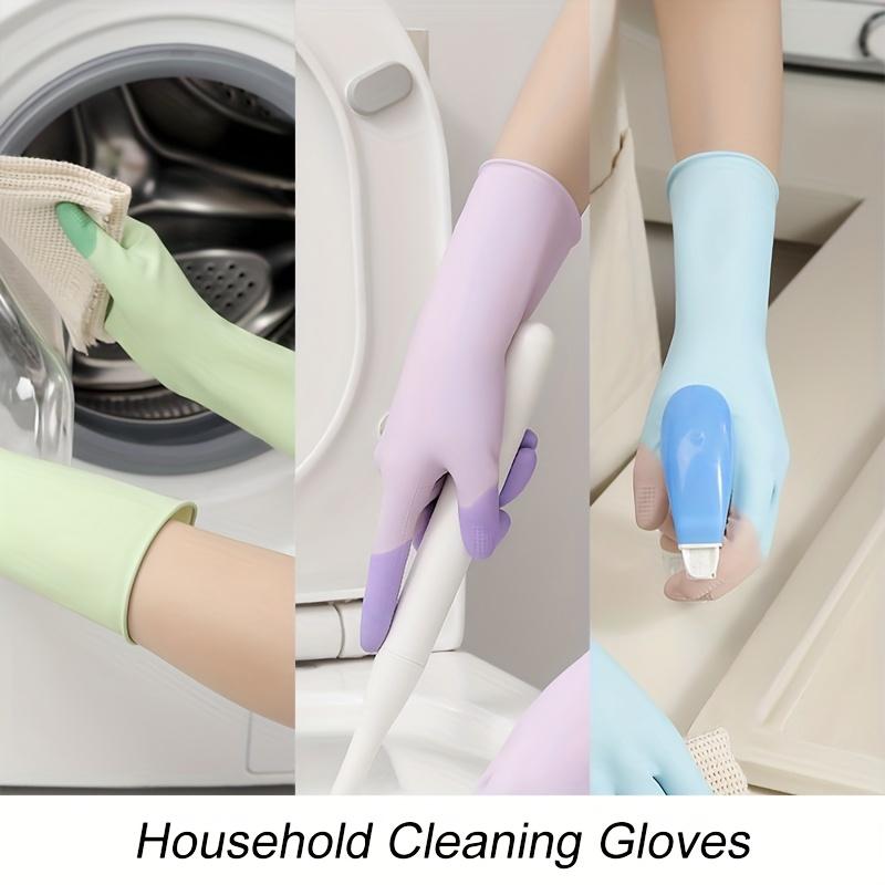 3 Pairs, Colorful Household Cleaning Gloves, Kitchen Dishwashing Gloves, Non-Slip Household Gloves, Suitable for Small Hands