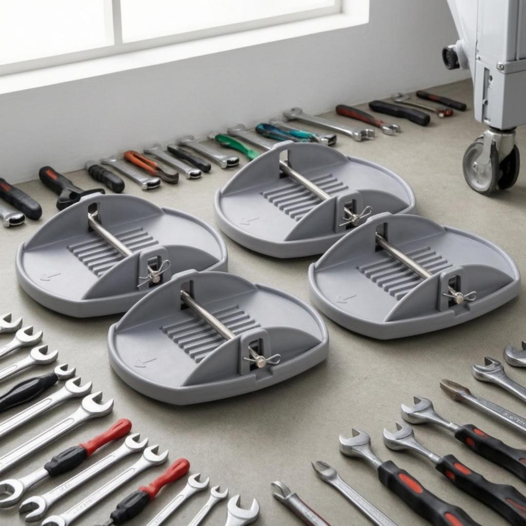 4 Pieces Strong Recreational Vehicle | Low-Profile, Stabilizing Jack Pads with