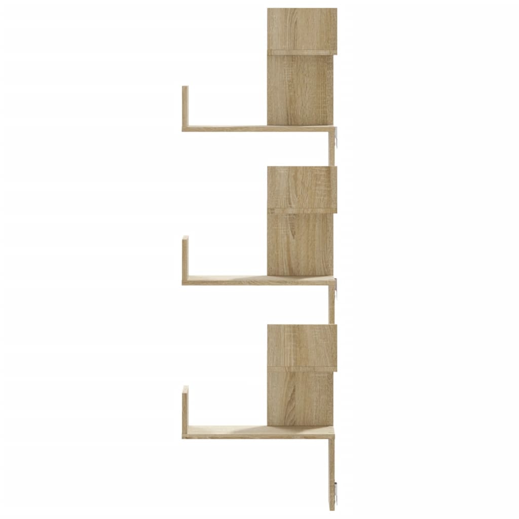 6-Tier Irregular Corner Shelf, Storage and Display Racks for Living Room, Bedroom, Hallway, Entryway, and Bathroom, 45x45x147cm