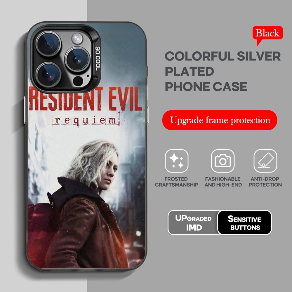New Game Resident Evil Requiem Phone Case Black IMD Colorful Silver Suitable Case for iPhone 17 16 E 15 14 13 12 11 Pro Max