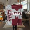 Mississippi State Bulldogs Print Flannel Blanket High Quality Warm Comfortable Cover for All Seasons Perfect for Gifts Home Decor