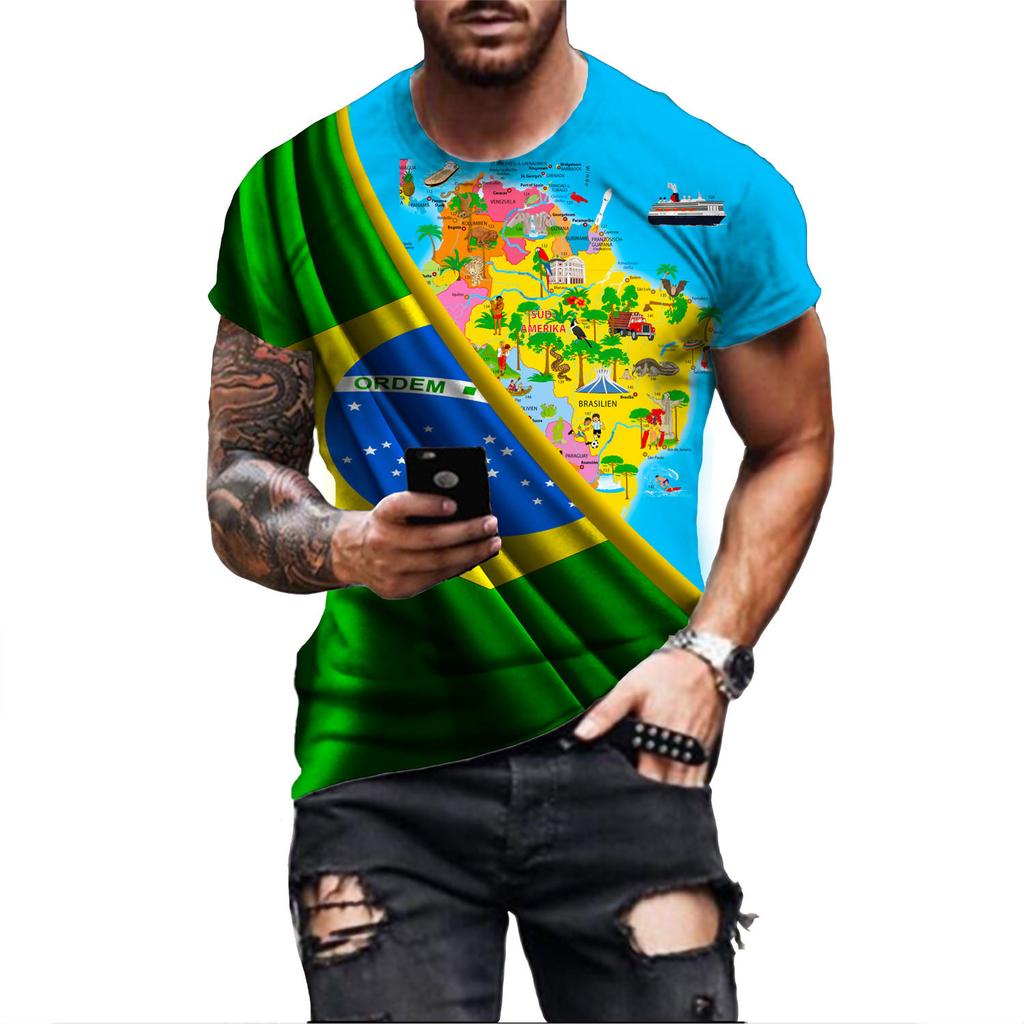Lockerer Rundhals Kurzarm Modisches Herren Oberteil Lässiges Vielseitiges T-Shirt Bequeme T-Shirts Herren