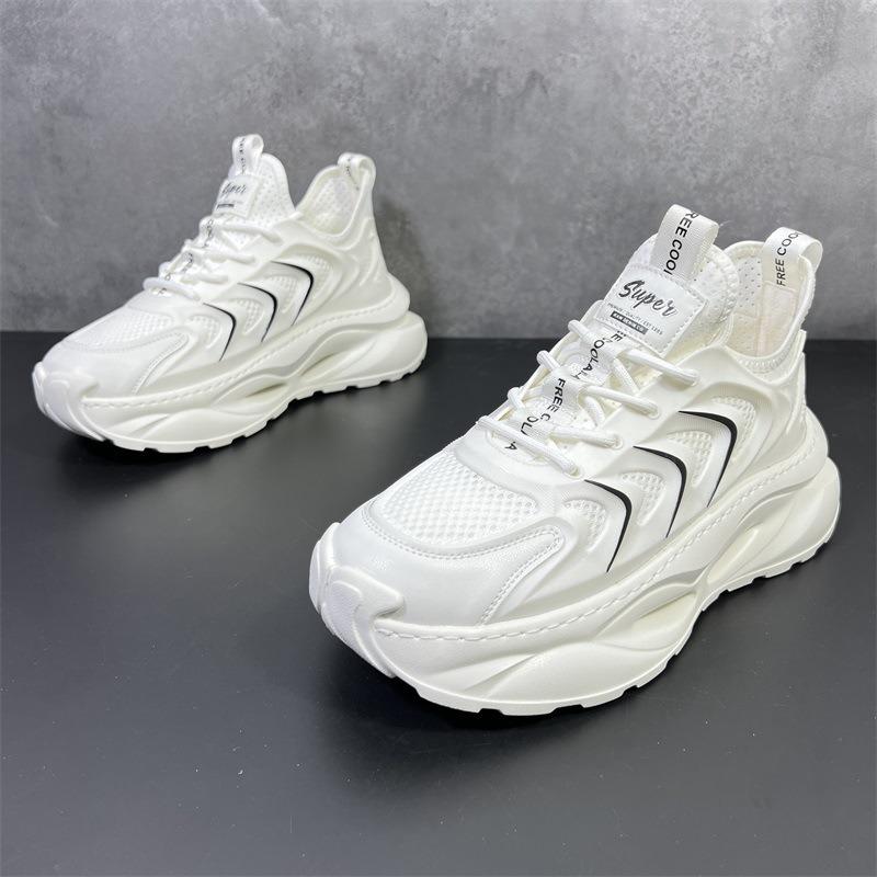 Chunky Sneakers Mens Womens Designer Hollow Sole Running Shoes Fashion Casual Leather Mesh Upper Height Increased Platform Shoes