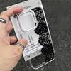Lace Pattern Phone Case For Iphone 16 Pro Max 17 15 14 Plus 13 12 11 Air 17E 16E Cover Smooth Metal Photo Frame Funda Coque