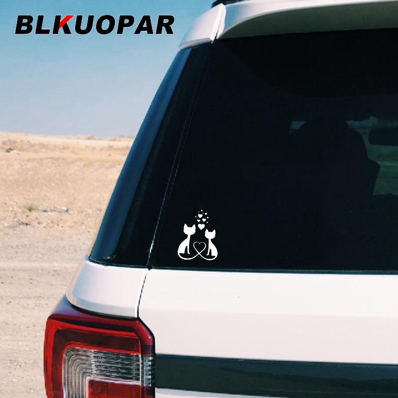 BLKUOPAR Cats Love Heart Animals Kawaii Car Stickers Scratch-Proof Graphics Personality Decals Motorcycle Windshield Decoration