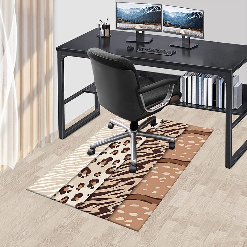 1PC Leopard Print Tiger Print Extra Large Non-Slip Floor carpet, Office, family, bedroom, Studio - Large Area Rug Indoor Rugs, Vibrant Colors-W284