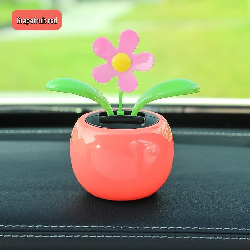 Fumaiide Solar Shaking Sunflower Car Ornament (3-Pack)