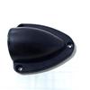 Nylon Plastic Marine Yacht Horn Vent Cover - Black & White Semi-Circular Fitting