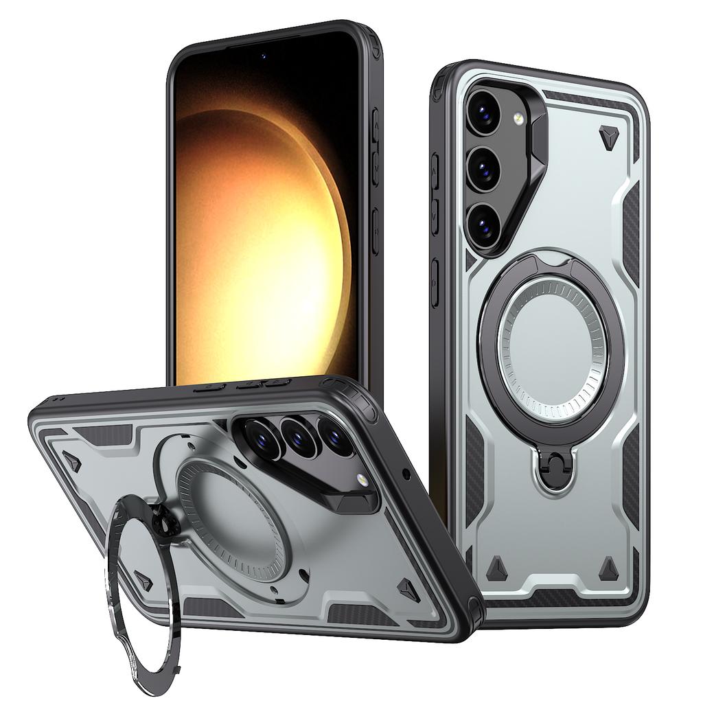 For Samsung Galaxy S23 Case Compatible with MagSafe Military Protection PC+TPU Kickstand Phone Cover