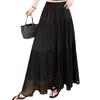 Sweet Girl Wind Mesh Yarn Solid Color Lined Pleated Skirt Women's Summer Casual Pleated Skirt Long Skirt Wholesale