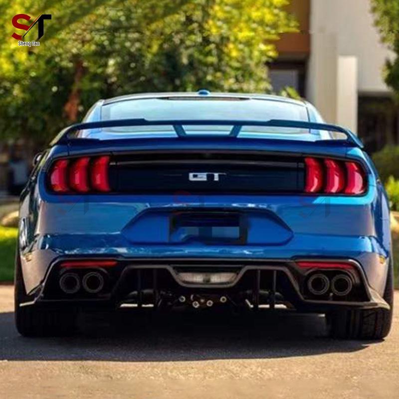 Ford Mustang 18-22 Quad Exhaust Diffuser: AC Style Modified Rear Bumper Tail Lip Body Kit