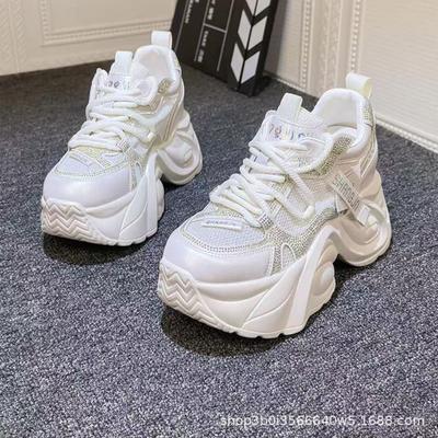 Dad Shoes Women's Shoes 2025 Summer Mesh New Thick-soled Inner Height Increase Explosive Version Casual Fashion Versatile Dad Shoes