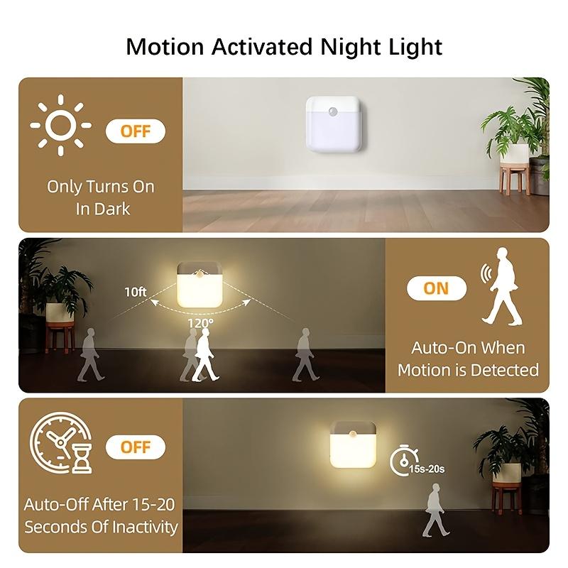 Wireless Wall Lamp Motion Sensor LED Night Light USB Rechargeable Night Lamp Bedroom Kitchen Stair Hallway Wardrobe Closet Light