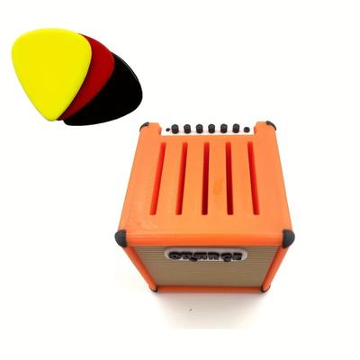 Guitar Pick Holder, Creative Music Accessories, Fits 0.059-inch and Thinner Picks, Durable, with 5 Compartments, Orange