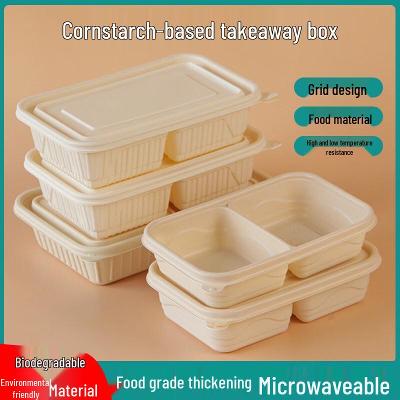 ZISIZ Biodegradable 3-Compartment Disposable Food Container