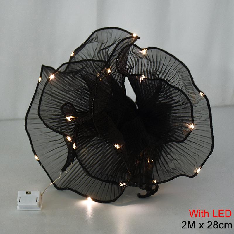 LED Light Flower Wrapping Mesh Yarn DIY Handmade Wedding Bouquet Flower Wrap Paper Birthday Party Valentines Day Gift Packaging