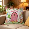 Cartoon Farm Animal Theme Cushion Cover Inches Farmhouse Decor Home Throw Pillow Covers for Couch Decorations