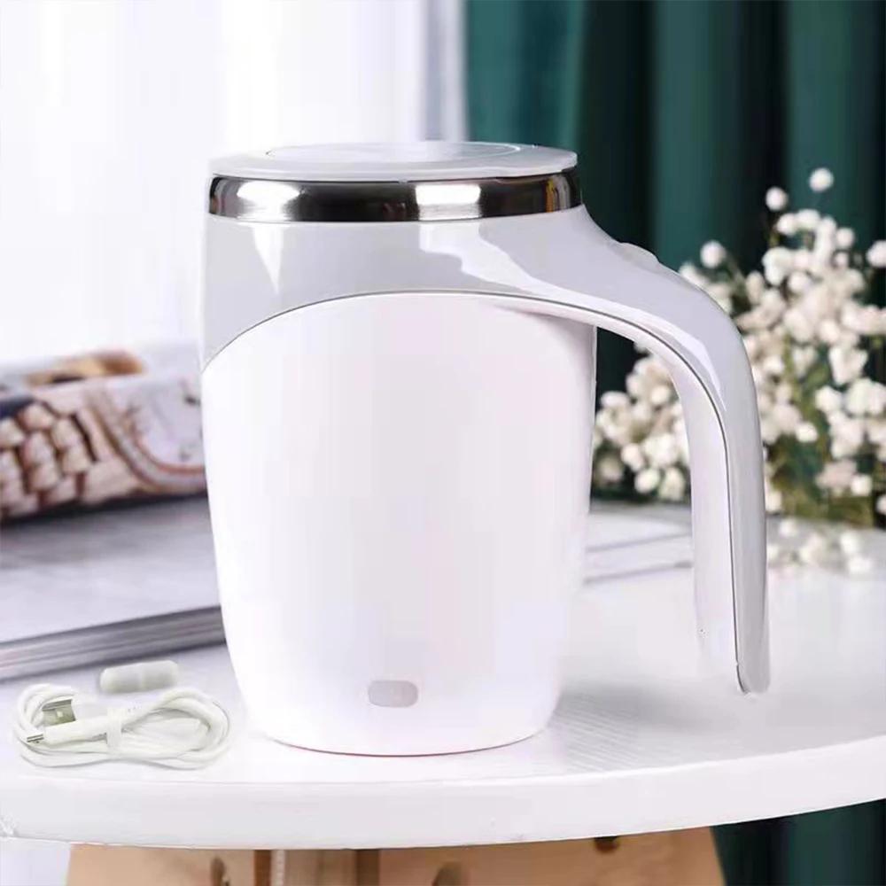 

380ml Automatic Stirring Magnetic Mug Creative Stainless Steel Electric Smart Mixer Coffee Milk Mixing Cup Water Bottle Mark Cup 380-400ml