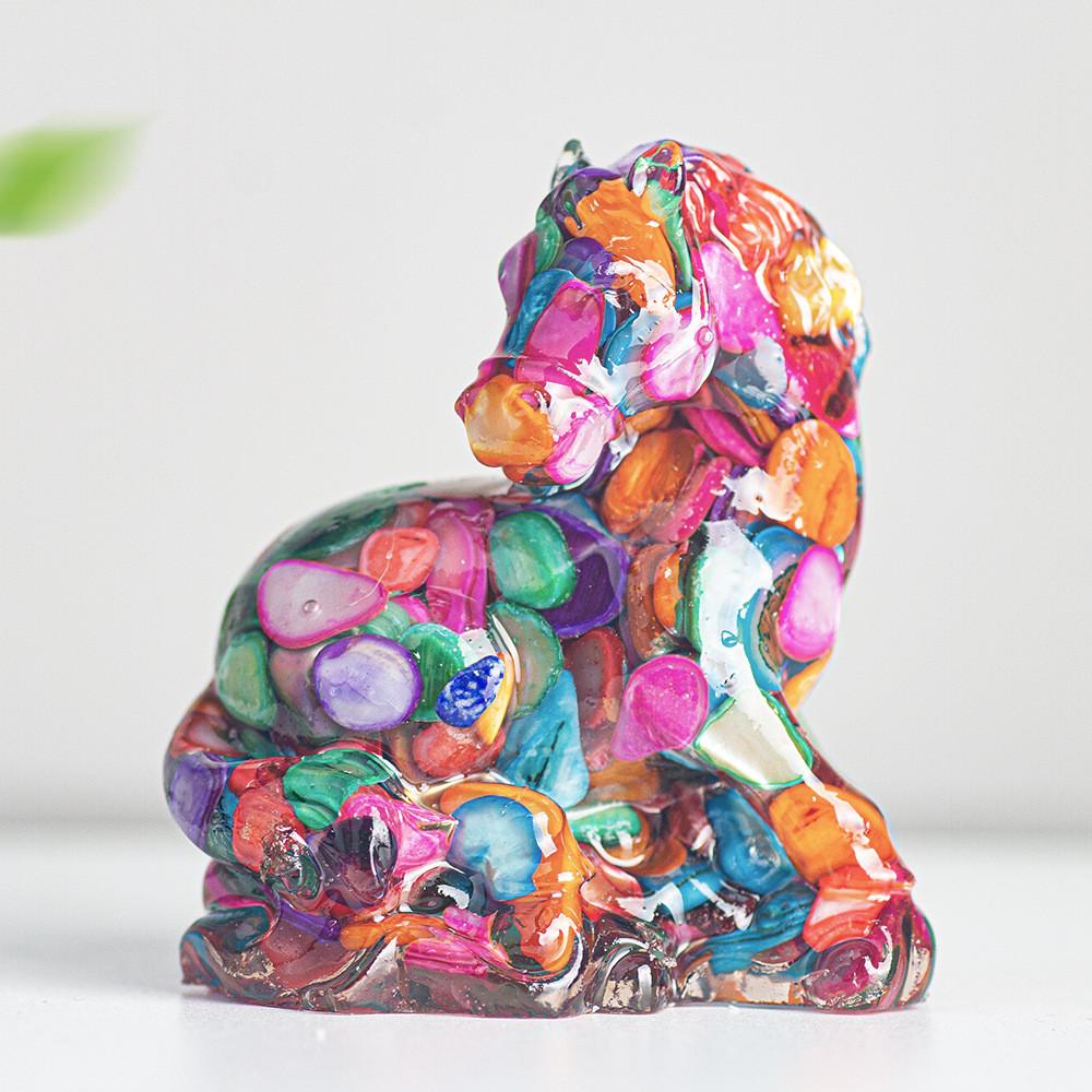 Natural Crystal Resin Figurine With Success Symbol For Home Decoration Gift