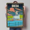 Breda Netherlands Cityscape Travel Poster Metal Signs City Skyline Poster Wall Art Mural Living Room Decorations Vintage Decor