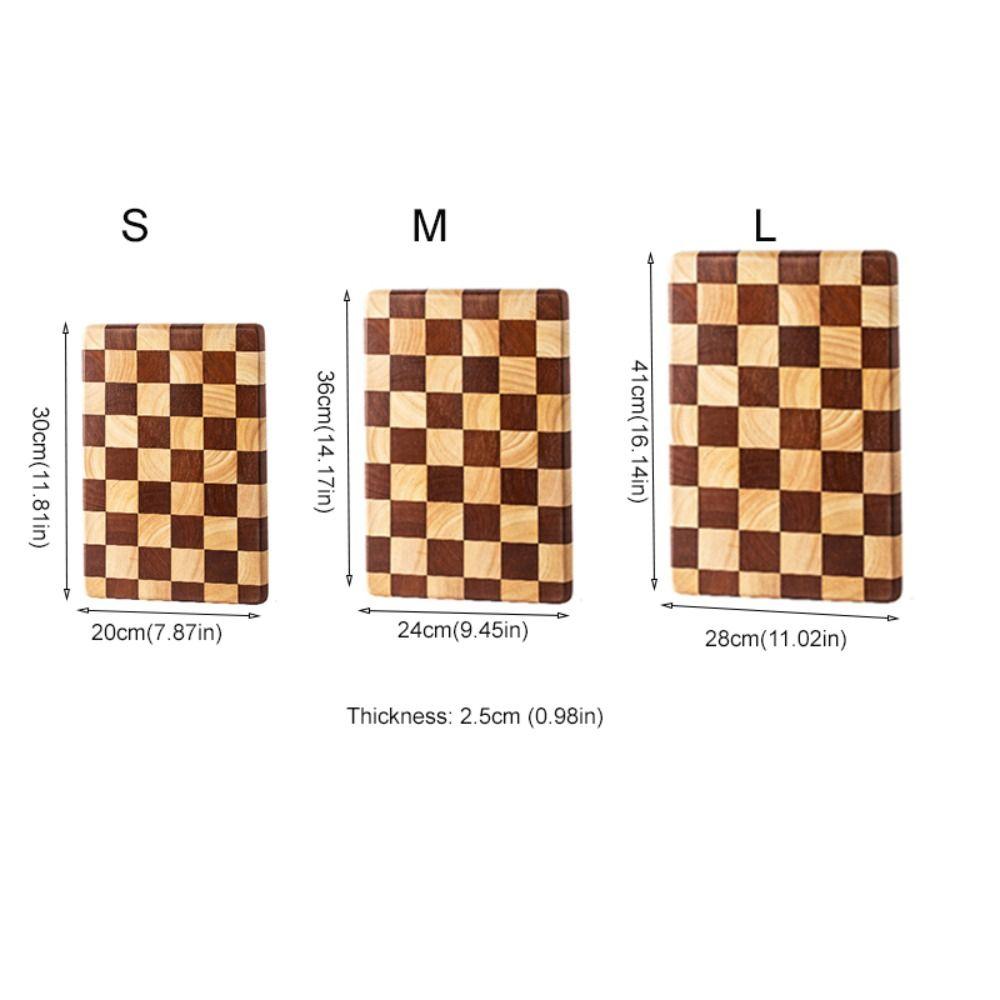 Solid Wood Checkerboard Cutting Board Splicing Color Fruits Tray Chopping Block  Baby Food