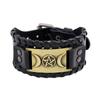 Vintage Nordic Star Moon Rune Bracelet Leather Woven Viking Men's Bracelet Fashion Charm Jewelry Hip Hop Accessorie