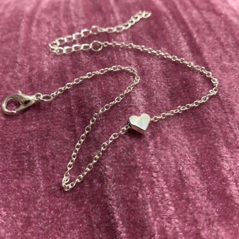 Korean version ins fashion love romantic heart-shaped jewelry exquisite silver bracelet direct supply, love peach heart bracelet