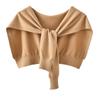 Korean Cashmere Wool Knit Women Fake Collar Shawl Summer Air Conditioned Shoulder Protect Cervical Spine Thicken Warm Scarf Q36