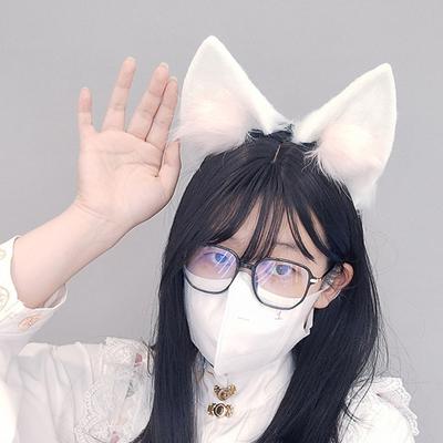 Oreja móvil Personaje de anime Forma de oreja Aro para el cabello Lindo soporte para el cabello Transmisión en vivo Sombreros de cosplay para adolescentes Mujer