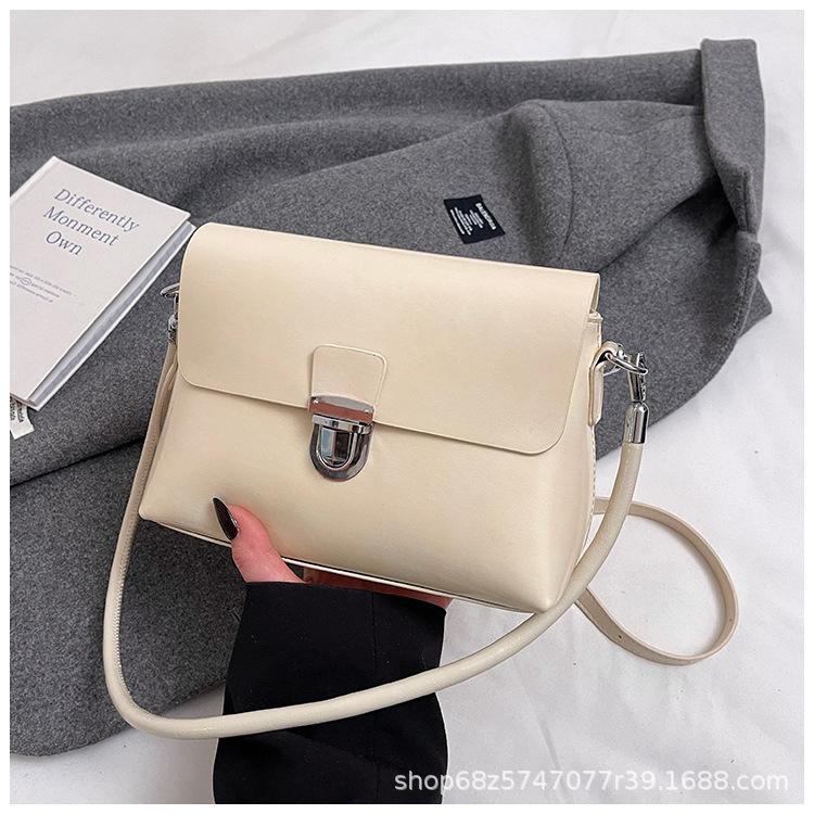 

Premium temperament light luxury Korean version briefcase new versatile commuting simple solid color shoulder messenger bag women