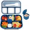 Set da 16 pezzi di portapranzo bento in plastica per studenti con scomparti adatti al microonde e stuzzicadenti per frutta