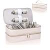 Large Waterproof PU Double-Layer Hair Dryer Storage Bag, Scratch-Resistant Beauty Tool Box for Dyson Curling Iron Accessories.