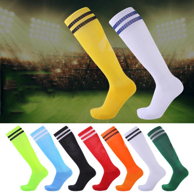 Fabrikpreis Mann Strapazierfähig Individuelles Design Griffige Socken Anti-Rutsch Jugend Fußball Kompression Lang Sport Mann Junge Socken