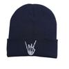 Halloween Knitted Hat, Skull Finger Embroidered Knitted Hat, Winter Warm Hat Personalized Fashion Men and Women