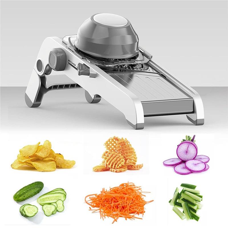 LMETJMA 18 in 1 Adjustable Mandoline Vegetable Slicer Stainless Steel Vegetable Slicer Julienne Slicer for Potato Onion JT214 как