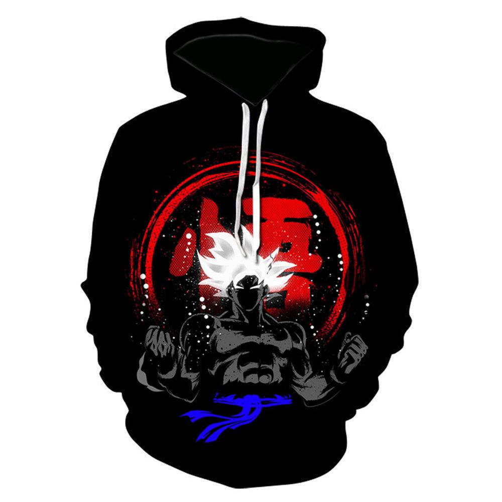 Spring And Autumn Casual Animation Sweater Dragon Ball 3D Digital Printing Hooded Pullover Sweater