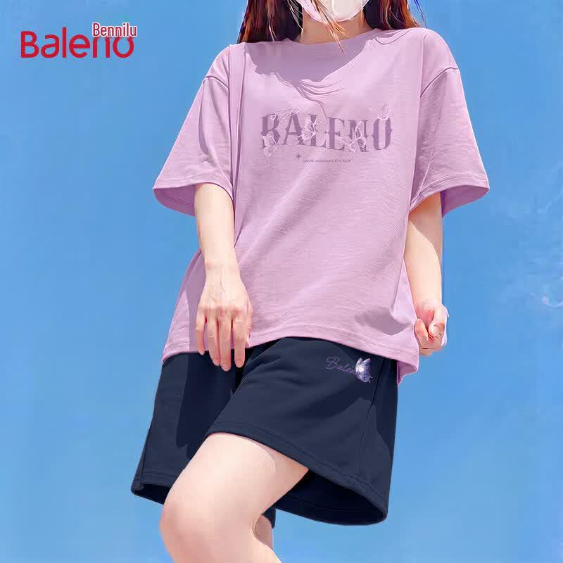 Baleno Women's 2026 Summer Pure Cotton Short Sleeve & Shorts Set