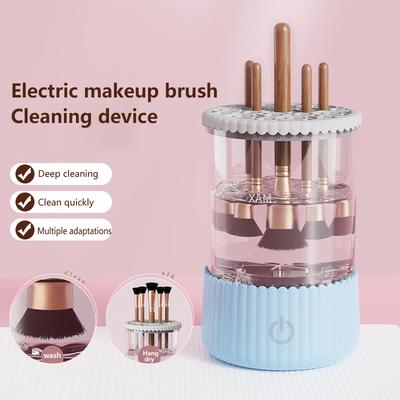 USB Elektrischer Make-up-Pinselreiniger Tragbar 3-in-1 Make-up-Pinsel Trockenständer Fauler Reinigungsbürsten-Waschmaschine Schnelltrocknendes Werkzeug