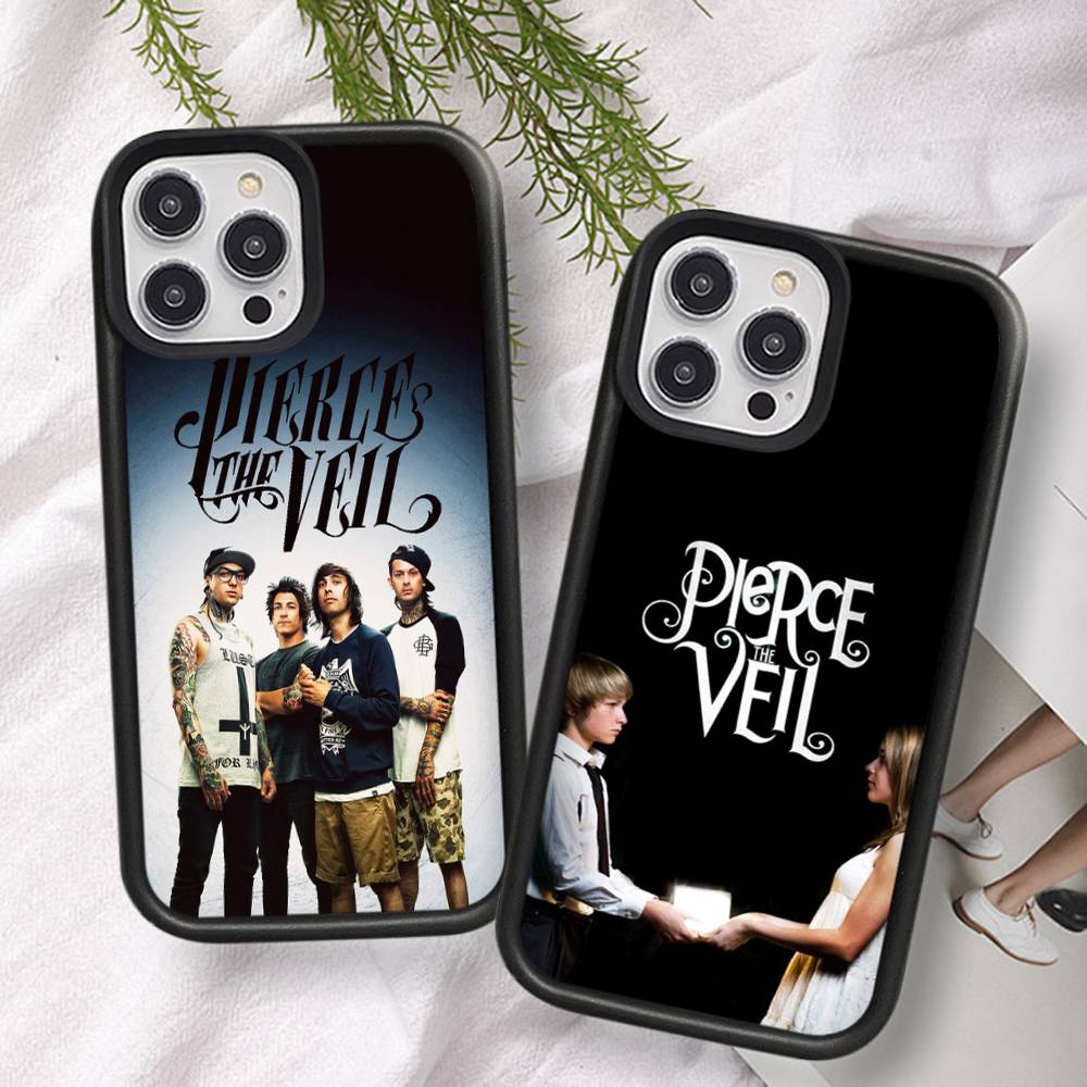 P-Pierce The Veil Band PC+TPU Phone Case For iPhone 17 16 15 14 PRO MAX 11 12 13 PLUS MINI Cover