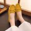 New Spring Autumn Women Loafers Slip On Ladies Flats Shoes Casual Flat Shoes Leather Cashmere Single Shoes Plus Size 43