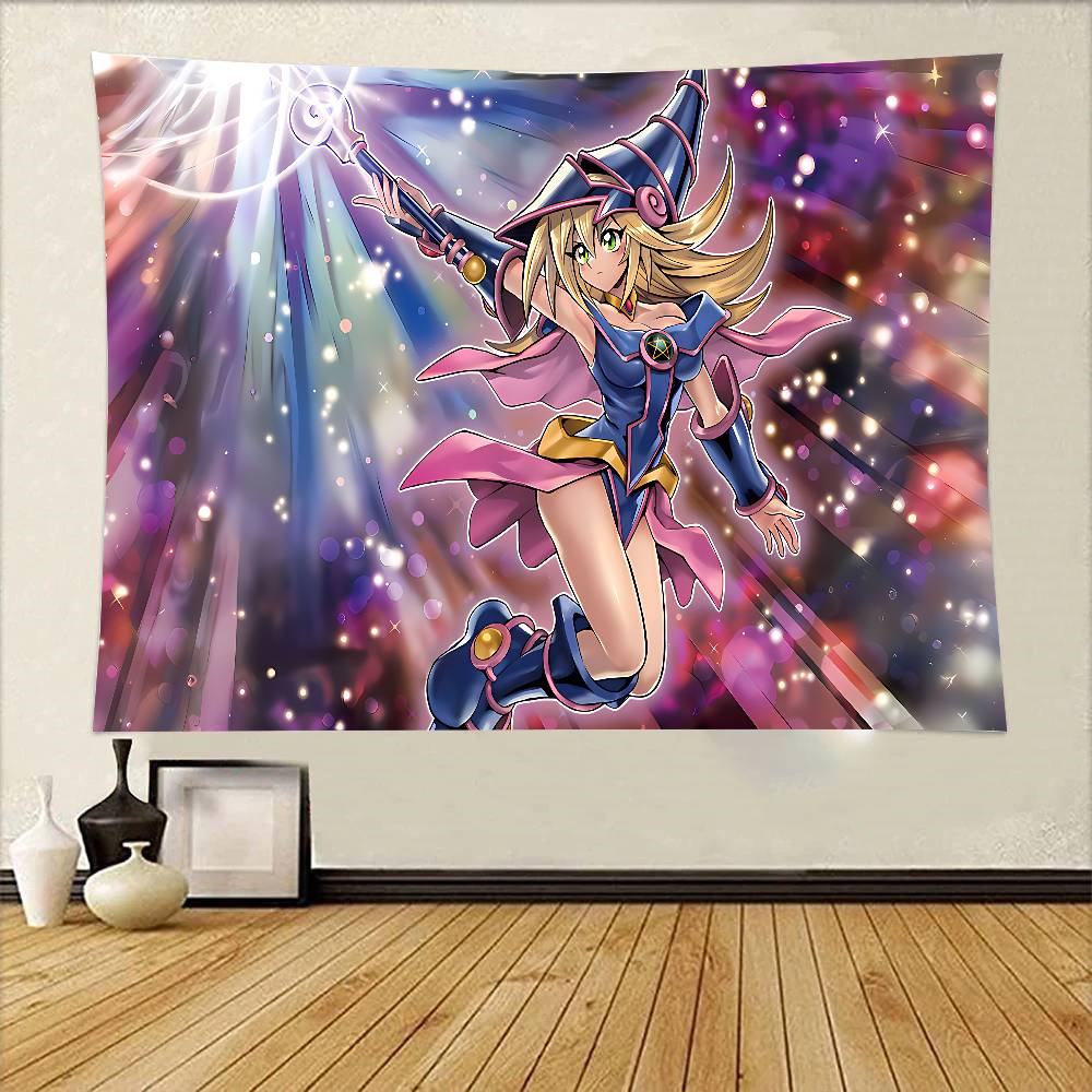 Yu Gi Oh Dark Magician Girl Tapestry Wall Hanging Printed Polyester Tapestry INS Decoration Wall Decor