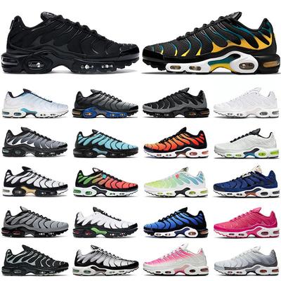 Zapatillas de running Tn Plus de tendencia de moda 2023 para hombre, blancas, negras, atlánticas, azules, rosas, verdes reales, transpirables, para mujer, zapatillas deportivas para exteriores, tallas 36 a 46